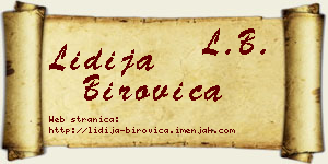 Lidija Birovica vizit kartica